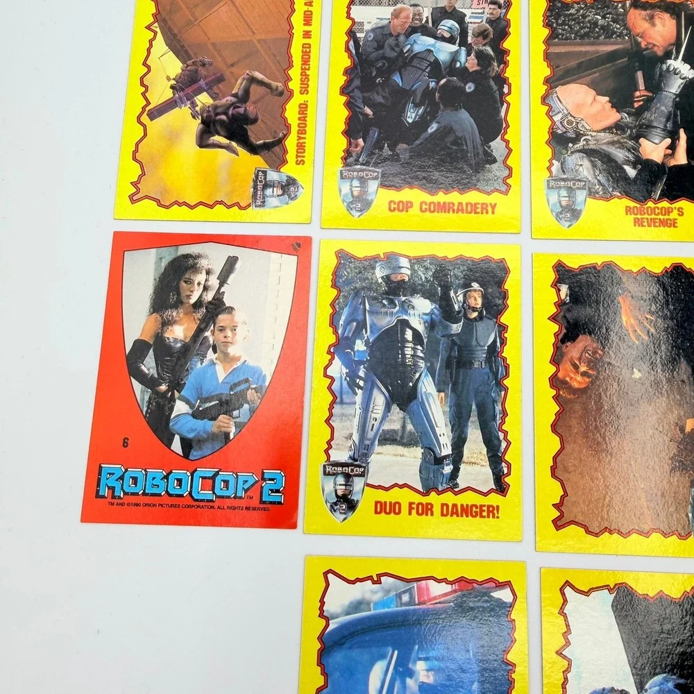 Topps RoboCop 2 Trading Cards Unisex OS Yellow Excellent 1990 Movie Lot of 10